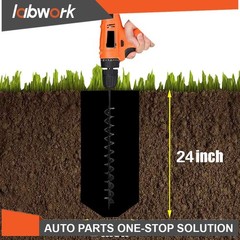 Labwork For Garden Post Fence Post Hole Digger 2″ × 24″ Earth Auger Drill Bit