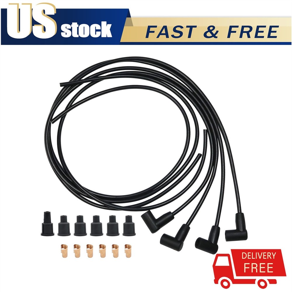 Fits Ford 2N 9N 8N Tractor Front Mount Copper Core Spark Plug Wire Set 9N12259B