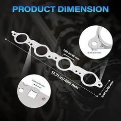Multi-Layer Steel (MLS) Header Manifold Exhaust Gasket with Bolts Kit, Compatibl