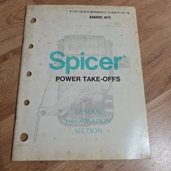 Spicer PTO Power Take Offs Guide Manual 1972