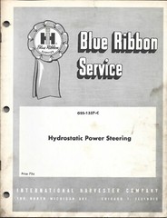 IH International Hydrostatic Power Steering Blue Ribbon Service Manual