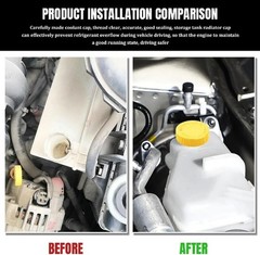 2PCS Coolant Reservoir Cap, Radiator Reservoir Cap, Engine Radia Color: Yellow