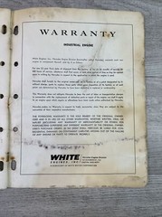 Vtg April 1973 WHITE ENGINES GAS POWER UNIT Parts List For 4 & 6 Cylinder Manual