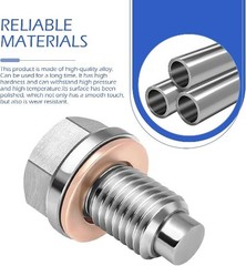 M14 x 1.5 Magnetic Oil Drain Plug, Stainless Steel Oil Pan Bolt Size: M14x1.5