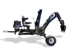 15HP 420CC Gas Powered Towable Backhoe Mini Excavator 8′ Foot Reach 12″ Bucket