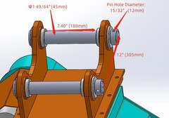 AGT-EXRC54 54″ Excavator Brush Cutter Attachment fit 3-8 Ton Carrier