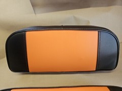 Black & Orange Vinyl Seat Bottom & Back fits Allis Chalmers D15 D17 D19 D21