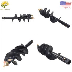 12 inch x 48 inch Auger Bit for Post Hole Digger, 2 inch Hex Connect W/ Pins