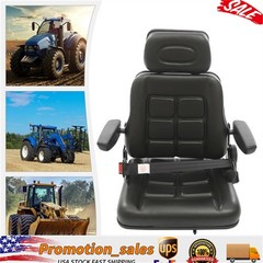 35°-180° Adjustable Tractor Seat Universal Forklifts Chair PVC Harvester Seating