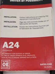 Gates A24 V-Belt 1/2″x26″ Universal A-Section V-Drive HVAC Compressor Industrial