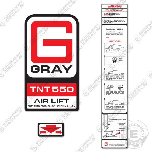 Fits Gray TNT550 Decal Kit Air Jack – 7 YEAR OUTDOOR 3M VINYL!