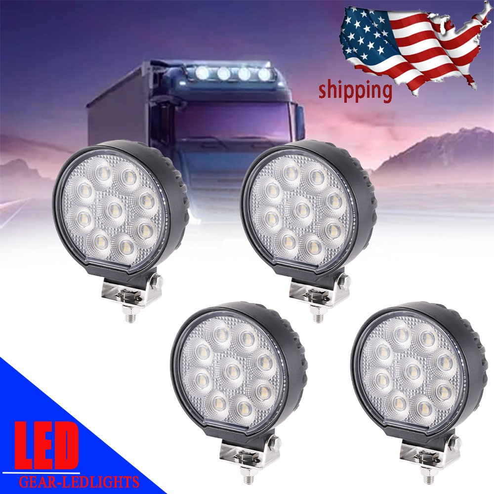 4X LED WORK LIGHTS fit Caterpillar Skid Steers Excavator Forklift Loader Light