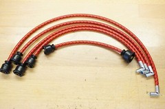 Farmall H Red & Black Cloth Copper Core Spark Plug Wire Set IH International