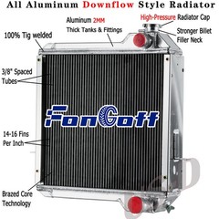 4-ROW Radiator For Case Backhoe #234876A1 #234876A2 580L 580SL 590SL 584E 585E