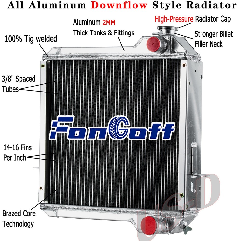 4ROW Radiator Fit Case Backhoe #234876A1 #234876A2 580L 580SL 590SL 584E 585E