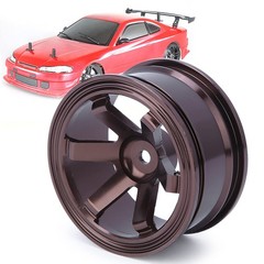 Tbest Rc Wheel Hubs Durable Aluminum Alloy 1/10 Scale Drift Car Parts 4Pcs