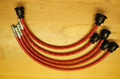 Massey Ferguson TO-30 Red Black Yellow Cloth Copper Spark Plug Wire MF Tractor