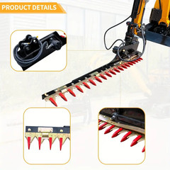MMS Hedge Trimmer Mini Excavator Attachment Tree Branch Cutter Bush Trimming