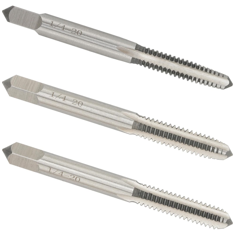 3Pcs 1/4-20 UNC Hand Tap Right Hand Threading Tool 1/4×20 Taps