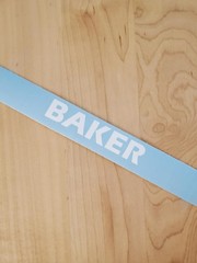 BAKER last name decal sticker vinyl (2) PAIR Gloss WHITE 8″ FAST USA