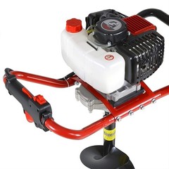 RED/BLACK – G 52CC PETROL EARTH AUGER 3 AUGER BITS Ø 100/150/200MM* LENGTH 800MM