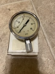 Valley Industries 2.5″ SS Liquid Filled Gauge, 60PSI | 2154GXX60