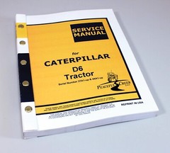 Service Manual Caterpillar D6 D6B Crawler Dozer Tractor 37A1 Up 44A1 Up