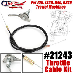 US Throttle Cable For J36, JS36, B46, BS46 Trowel Machines Models Kit Repl 21243