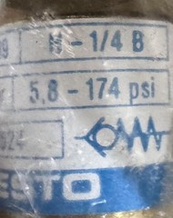 Festo 11689 Brass Check Valve 5.8-174 PSI