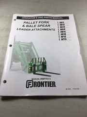 Frontier Pallet Fork And Bale Spear Operators & Parts Manual