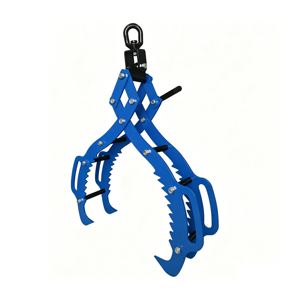 32″ 4 Claw Tongs Heavy Duty Swivel Steel Timber Claw Hook for Tractor ATV Truck