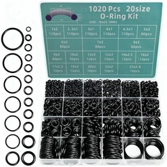 1020PCS O-Ring Assortment Kit | 20 Metric Sizes for Car Repair, Faucet, Air, Gas