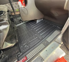 Semi Truck Black Floor Mats Liners Fits T600, T660, T800, W900 -2Pcs