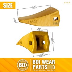 BDI Wear Parts TF23D D23P Bucket Teeth with Flexpins for Deere Case – 5 Pack