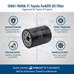 15601-76008-71 Toyota Forklift Replacement Oil Filter
