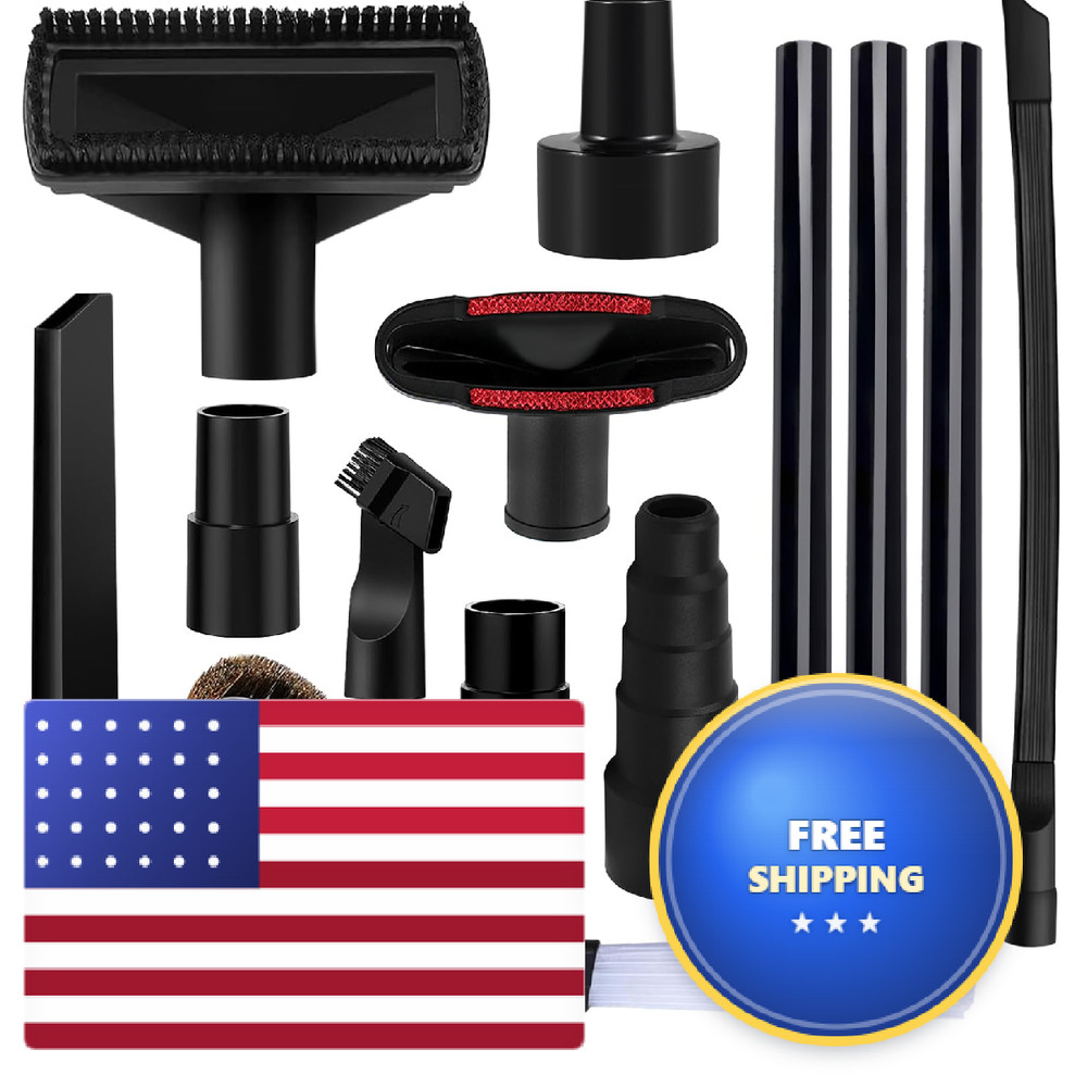 Riomijun 12/13/14Pcs Universal Vacuum Attachments 1-1/4 Vacuum Cleaners