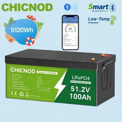 48V 100Ah LiFePO4 Lithium Battery Built-in BMS 15000 Deep Cycle For Golf Cart RV