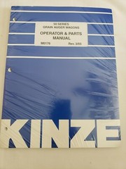 Kinze 50 Series Grain Auger Wagon Operators Manual Parts Catalog