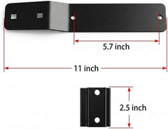 Heavy-Duty Steel Slow Moving Vehicle (SMW) Sign Mounting Bracket Kit – Universal
