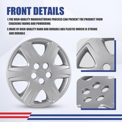 15 Inch 4 Hubcaps Set for Toyota Corolla 2005-2008 Steel Hub W5108