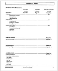 1994 1995 EZGO E Z GO Electric & Gas Golf Cart Service, parts Manual 218 pages