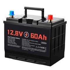 Uimoso 12V 60Ah LiFePO4 Lithium Battery with 800 CCA for Starting and Cycling