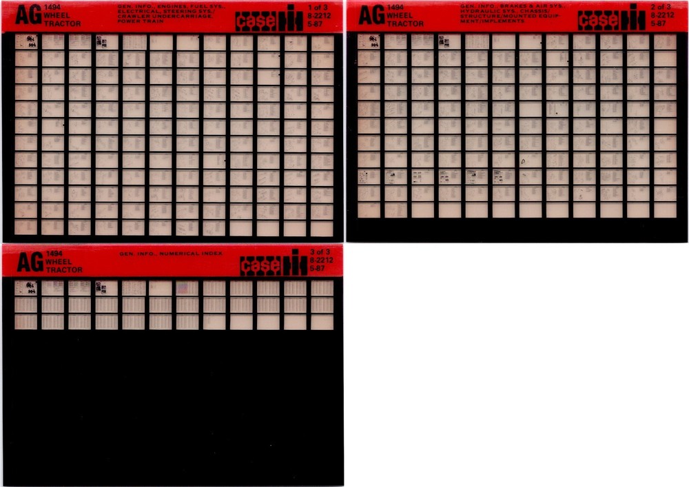 JI Case / Case IH 1494Tractor Parts Catalog Microfiche Manual 8-2212