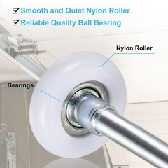 10pcs 1.8″ Nylon Garage Door Rollers for 2″ Garage Track 4.25″ Stem