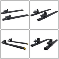 New 4000lbs 60″ Clamp on Pallet Forks for SkidSteer Loader Bucket Tractor Fork