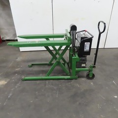 Bishamon LVE-100 2200Lbs. Skid Lift 12V Powered Fork Pallet Truck 30″ Lift
