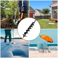 Yescom 4″ Earth Auger Bit Bulb Planter Fence Post Spiral Hole Digger Gardening