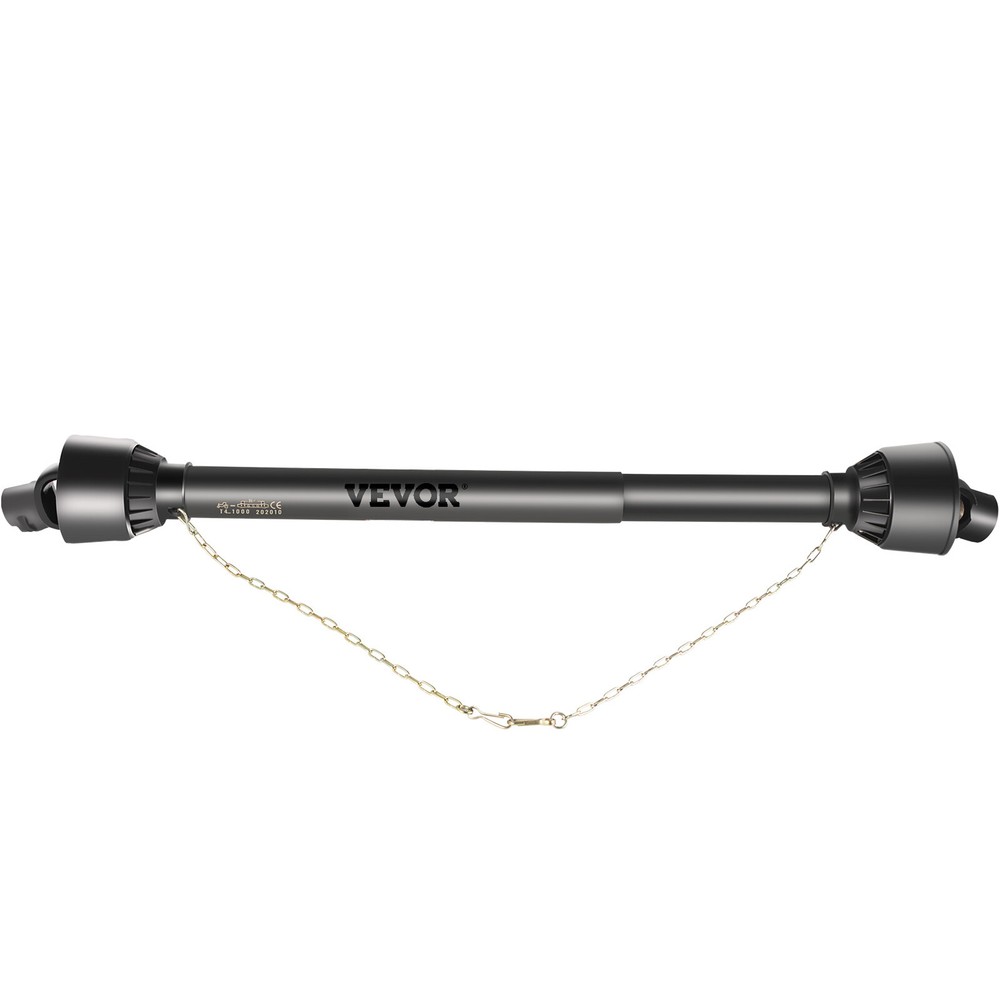 VEVOR PTO Shaft PTO Driveshaft 1-3/8″ 6 Spline/Round T4 Black 30-39″ for Tractor