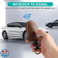 MILD EAST Leather Key Fob Cover for 2023 2024 2025 Hyundai Ioniq 6 Grandeur G
