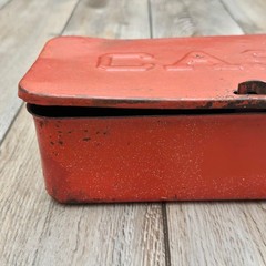 OEM Case Tractor Embossed Orange Tool Box Read